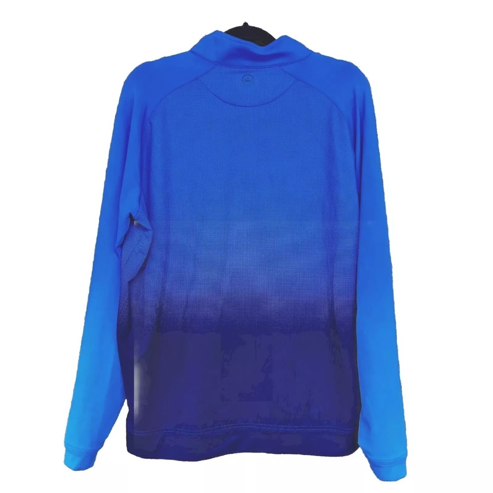 Peter Millar Crown Sport Perth Dip Dye 1/4 Zip Golf Pullover Mens Large Blue - Picture 3 of 14